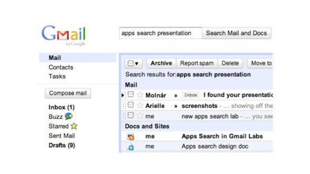 Novedades en Gmail: nueva interfaz para informar de errores y búsqueda unificada entre correo, documentos y sitios