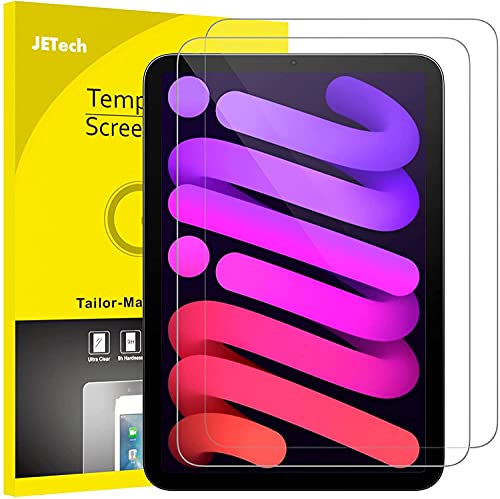 JETech Protector de Pantalla para iPad mini (A17 Pro, Modelo 2024, 7.ª Generación) / mini 6 (Modelo 2021, 6.ª Generación), Cristal Vidrio Templado, HD Transparente, 2 Unidades
