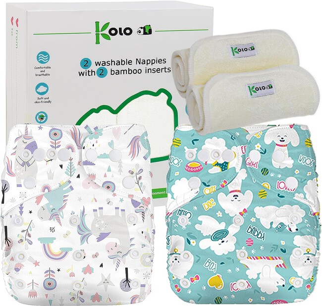 Paquete De 6 Pañales De Tela Babygoal Y 6 Piezas De Rayón De Bambú