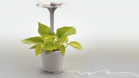 Conceptos innovadores para el hogar inteligente: Altavoces para que las plantas crezcan felices