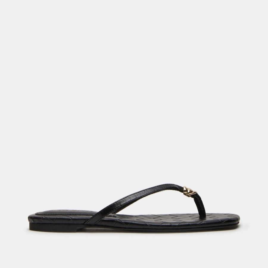 Sandalia plana flip flop Negro Steve Madden

