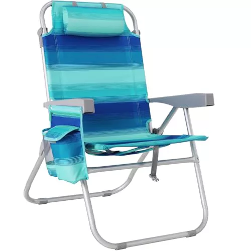 LIFERUN Silla de playa plegable de aleación de aluminio