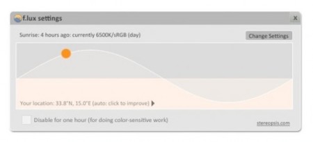 f.lux ajusta automáticamente la temperatura de color del monitor