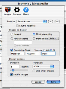 ShuffleSaver: Salvapantallas con imágenes desde Flickr