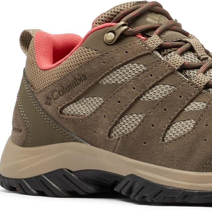 Columbia Redmond 3 WP, Zapatillas de senderismo y trekking, Mujer, Pebble Red Coral 2023, 38 EU