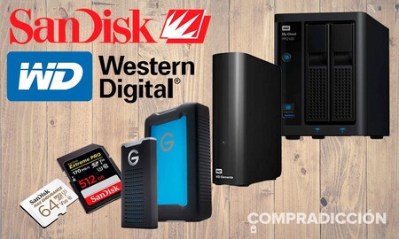 Rebajas en servidores NAS, discos duros de sobremesa y portables o tarjetas de memoria en las ofertas en almacenamiento Western Digital y SanDisk de la semana en Amazon
