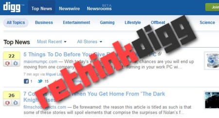 El nuevo Digg está siendo reescrito desde cero y verá la luz el 1 de agosto