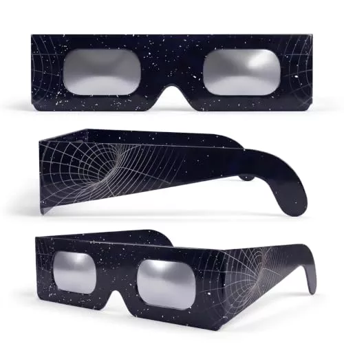 SAFE ECLIPSE Pack 2/6/12, Gafas para eclipse solar, montura 45 mm, se usan sobre la mayoría de gafas de vista, probadas EN ISO 12312-2:2015, marcado CE para observación solar segura – Interstellar