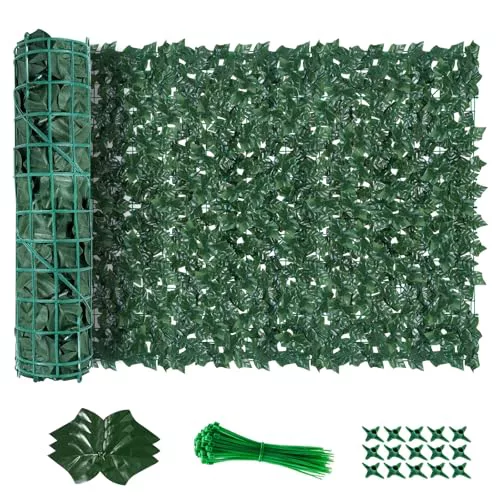 AGJIDSO Seto artificial, 100 * 600 cm de protección visual de hiedra