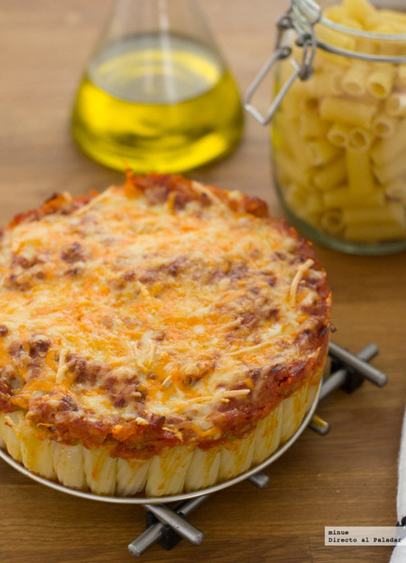 Pastel de macarrones. Receta
