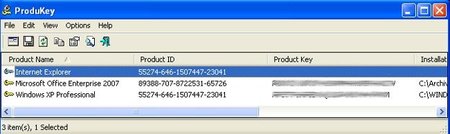 ProduKey, recupera todos los seriales de los productos Microsoft