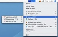 RSS Menu, los feeds en la barra de sistema de tu mac