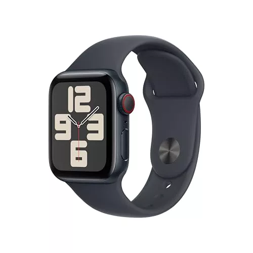 Apple Watch SE de 2.ª generación GPS + Cellular Smartwatch con Caja de Aluminio en Medianoche de 40 mm y Correa Deportiva Medianoche - Talla M/L. Monitores de entreno y sueño y Resistencia al Agua Apple Watch SE de 2.ª generación GPS + Cellular Smartwatch con Caja de Aluminio en Medianoche de 40 mm y Correa Deportiva Medianoche - Talla M/L. Monitores de entreno y sueño y Resistencia al Agua