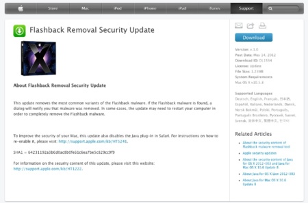 Flashback Removal Security Update para OS X Leopard