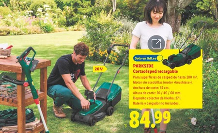 Cortacesped Recargable Parkside Lidl