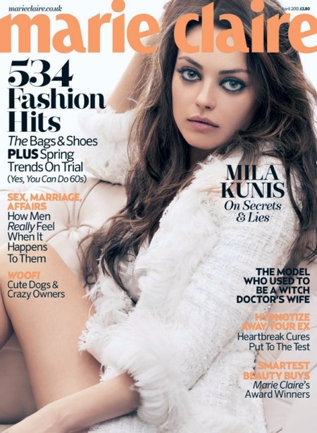 Mila Kunis es todo ojos en la portada de Marie Claire