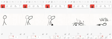 描画すると、次のフレームにその影が表示されるので、それをガイドとして使用できます。