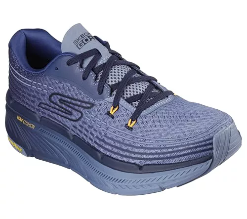 Skechers MAX Cushioning Premier 2.0 Vivid 2.0 - Tenis para Hombre, Tela sintética Azul Marino, 41.5 EU