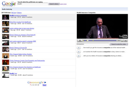 Gaudi (Google Audio Indexing) en Google Labs