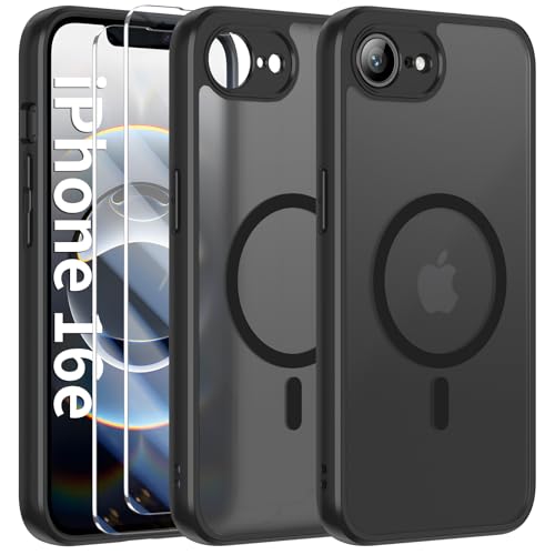 FLLAO Funda para iPhone 16e 2025 (4th Generation), con 2 Piezas Protector de Pantalla Cristal Templado