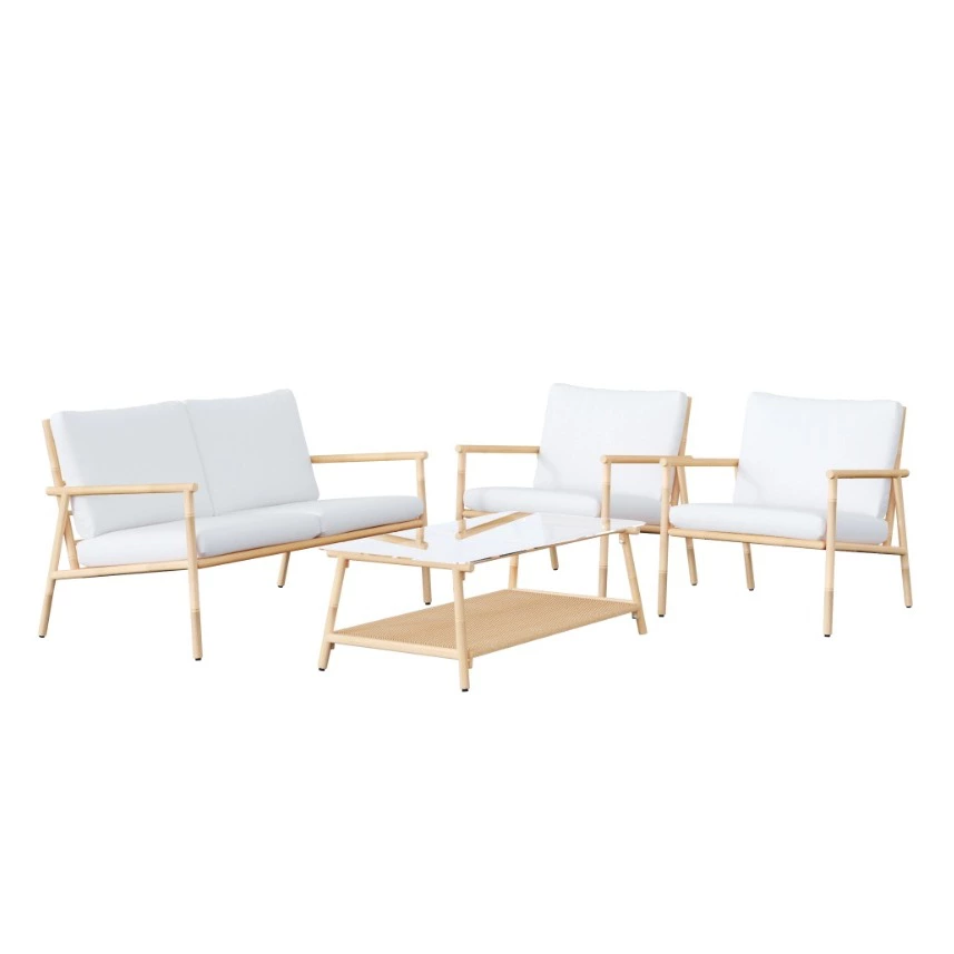 Conjunto de jardín de aluminio para 4 comensales Naterial Bamboo
