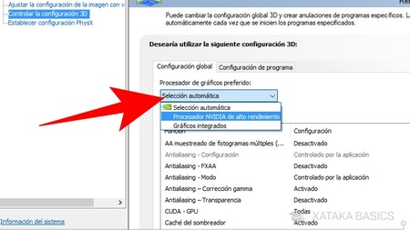 Configuracion 3d online nvidia