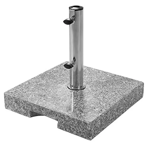 Doppler Soporte de granito para sombrilla con tubo de acero inoxidable