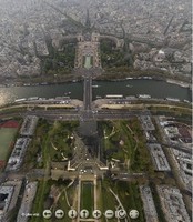 Tour virtual de París desde el cielo