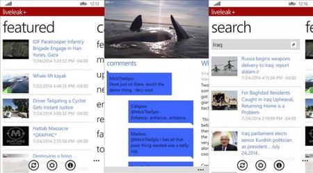 Liveleak+, mira los videos de esta página desde tu Windows Phone