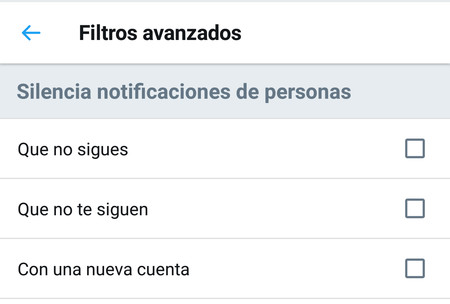 Cómo silenciar las notificaciones de ciertos tipos de cuentas en Twitter para Android