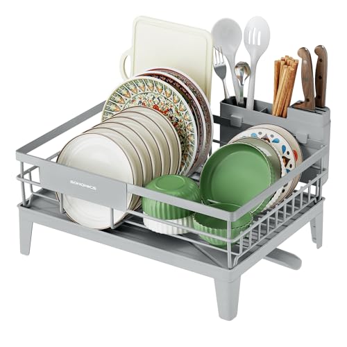 SONGMICS Escurreplatos, Escurridor para Encimera de Cocina