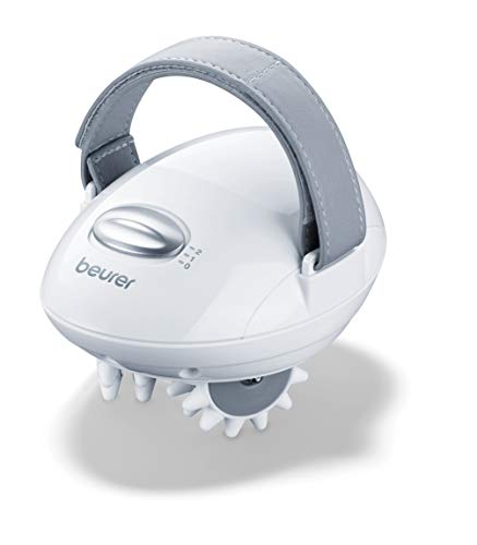 Beurer CM 50 Masajeador anticelulítico para una piel más firme, rodillo de masaje eléctrico con 2 niveles de intensidad y mango ajustable