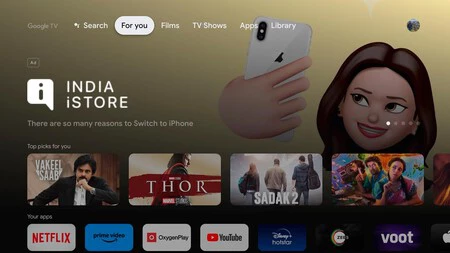 Google TV の広告。 u/venky61 による画像 (Reddit)