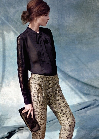 blusa negra puntos blancos