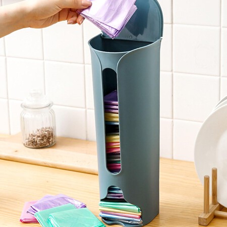 Soporte para Bolsas, Plástico Montado en la Pared, Bolsa de Comestibles para Cocina, Organizador de Almacenamiento, Dispensador de Almacenamiento de Bolsas...