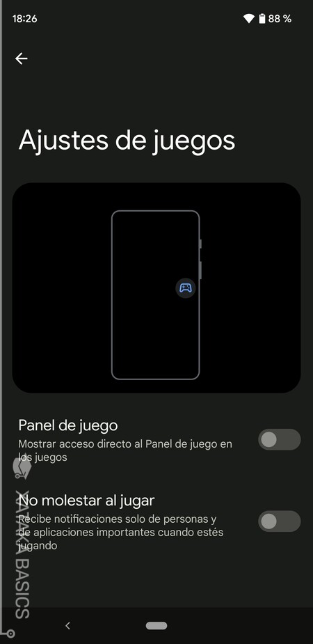 Panel Juegos