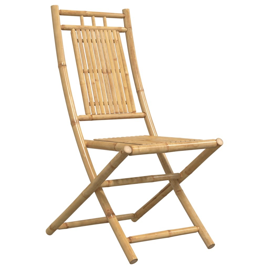 2 uds Sillas de jardín | Silla de exterior | Sillon plegables bambú 46x66x99 cm CFW53126
