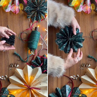 Los adornos del árbol de Navidad más originales, porque los haces tú: DIY para hacer estrellas de Navidad de estilo nórdico en casa