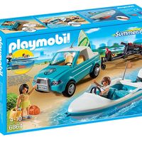 Set de playmobil con todoterreno, lancha y dos surfistas por 19,90 euros en Amazon