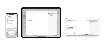 Missive での新しいメールの作成。その横に非公開コメントを作成するオプションが常にあります。