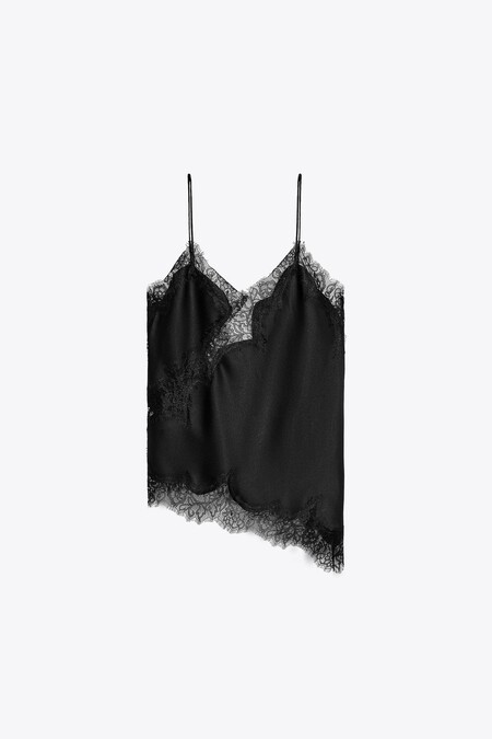 Top Encaje Zara Bonito Elegante Oficina