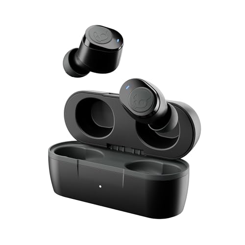 Skullcandy Jib True 2 Auriculares In-Ear Inalámbricos, 32 h de Autonomía, Micrófono, Compatibles con iPhone Android y Dispositivos Bluetooth, Negro