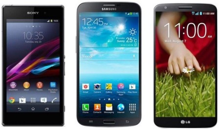 Precios Sony Xperia Z1, LG G2 y Samsung Galaxy Mega con Movistar
