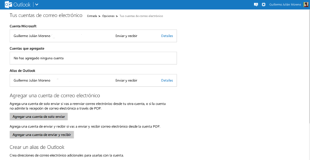 Outlook.com dejará de soportar cuentas vinculadas