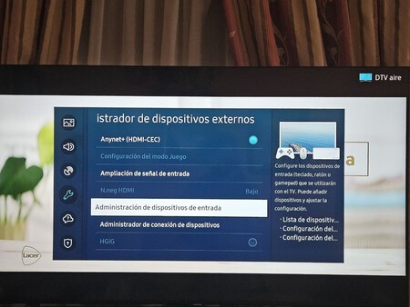 Administración de dispositivos de entrada Smart TV Samsung