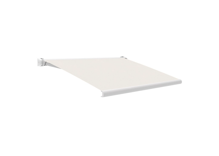 Toldo Neo brazo extensible motorizado con cofre blanco tela beige 4x2.5 m