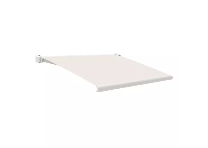 Toldo Neo brazo extensible motorizado con cofre blanco tela beige 4x2.5 m