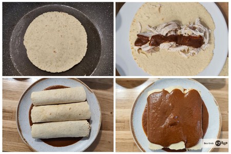 Pasos Enchiladas Mole