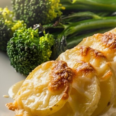 Brócoli con papas gratinadas, la guarnición cremosa y crujiente que hará brillar tu plato principal