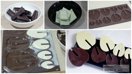 huevos de dos chocolates